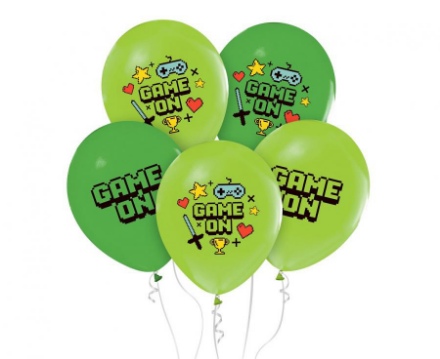 Picture of Latexové balonky Game On  - 5 ks, 30 cm