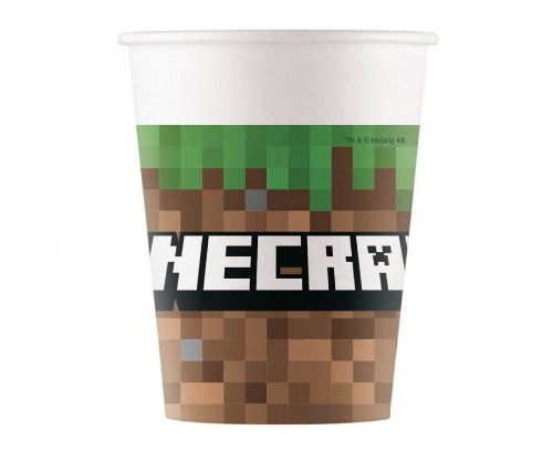 Levně Papírové kelímky Minecraft – 8 ks