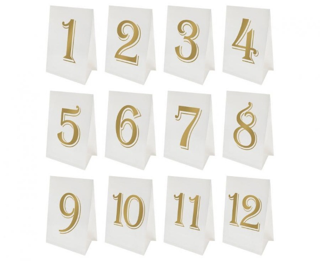 Obrázok z Papierové čísla na stôl 12 ks - 10 x 15 cm