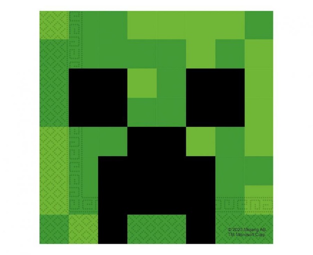 Obrázek z Papírové ubrousky Minecraft Creeper - 20 ks, 33 x 33 cm 