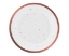 Obrázek Papírové talíře - bílé s rosegold tečkami 18 cm - 6 ks