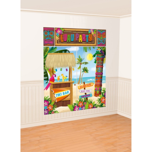 Obrázek z Dekorace na zeď Havaj - Tiki Bar - 5 ks, 82 x 149 cm 
