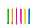 Obrázok z Tortové sviečky farebné 6 ks - 6,5 cm, PartyDeco