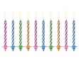 Obrázek Dortové svíčky nesfouknutelné 10 ks - 6 cm, PartyDeco