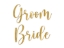 Obrázok z Samolepky na pohárik - Bride & Groom - zlaté