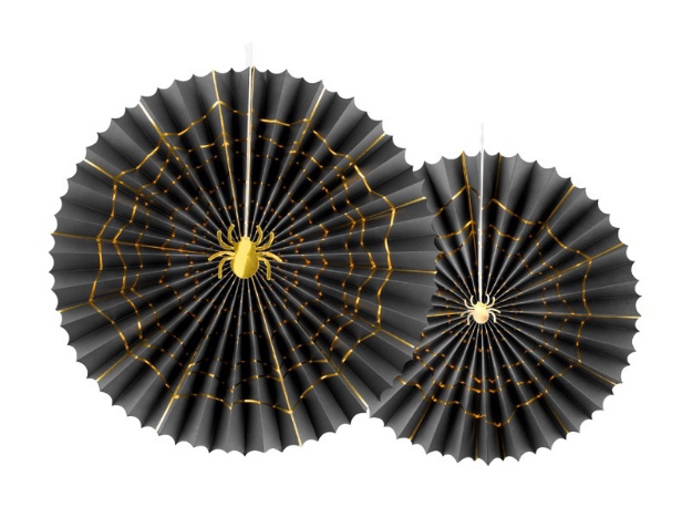 Obrázek z Dekorační rozety - Pavučina - 2 ks, 30 - 40 cm 