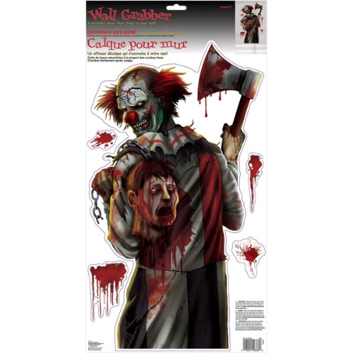 Levně Halloweenská dekorace na zeď - Zombie klaun, 61 x 30 cm