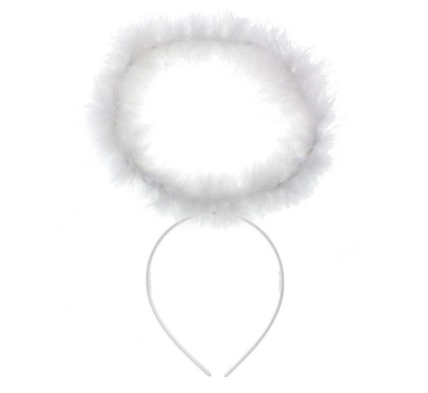 Picture of Angelic halo white – headband with feathers