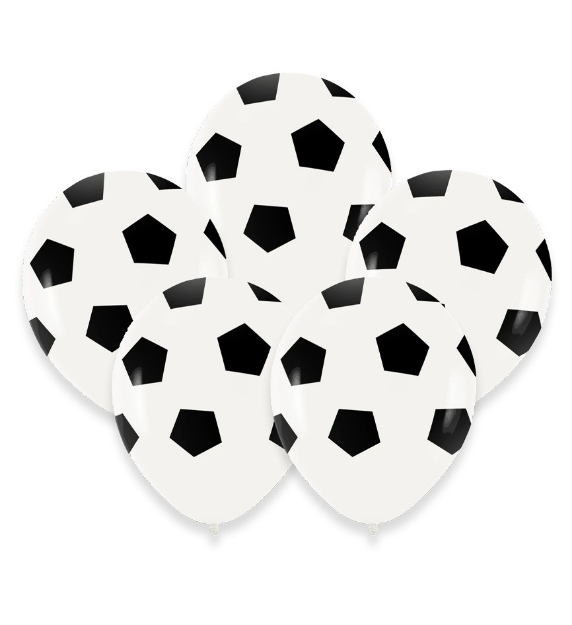 Obrázek z balonky s potiskem - Fotbalový míč - 30 cm, 5 ks 