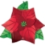 Obrázek Foliový balonek - Vánoční hvězda - květ, 66 cm