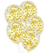 Picture of Průhledné balonky se zlatými konfetami, 30 cm - 5 ks