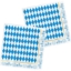 Obrázek Ubrousky Oktoberfest modrobílé – 33 x 33 cm, 20 ks