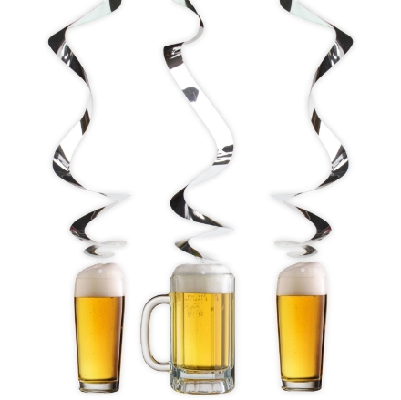 Picture of Hanging Spirals Beer Glasses - 3 pcs