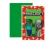 Obrázok z Party pozvánky - Minecraft Creeper - 6 ks