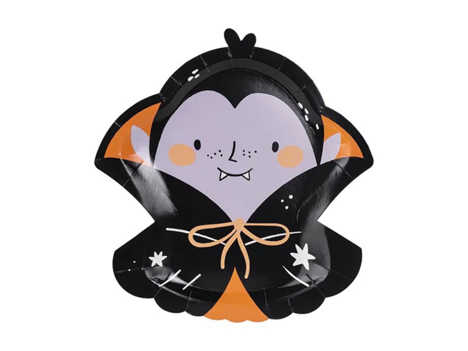 Papírové talíře Halloween - roztomilý Drákula - 23x25 cm
