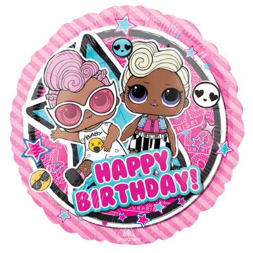 Fóliový balónik LOL Surprise - Glam - Happy Birthday 43 cm