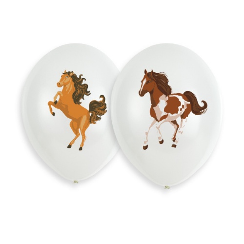 Levně Latexové balonky - koně, 6 ks - 27,5cm