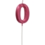 Obrázek Dortová svíčka číslo 0 - Glamour Red  7 cm 