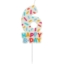 Obrázek Dortová svíčka číslo 6 - Happy B-day 7 cm 