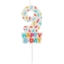 Obrázek Dortová svíčka číslo 9 - Happy B-day 7 cm 