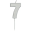 Obrázek Dortová svíčka malá 7 - stříbrná, 5 cm