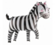 Obrázek Foliový balonek - roztomilá zebra 80 x 78 cm