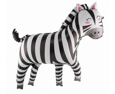 Obrázek Foliový balonek - roztomilá zebra 80 x 78 cm