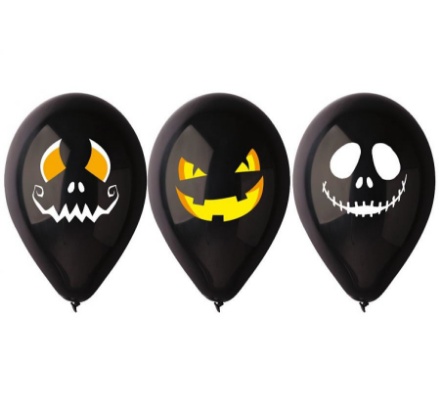 Picture of Balonek s potiskem Halloweenský úsměv 30 cm - 3 ks