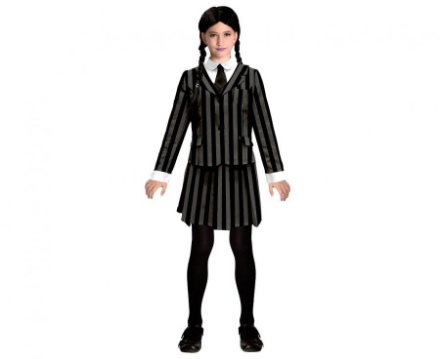 Obrázek Dětský kostým Wednesday Addams -  8 až 10 let - Vel. 130 - 140 cm