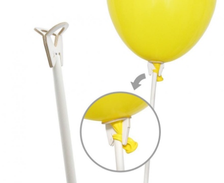 Obrázek Papírové tyčky na balonky bílé - 100 ks