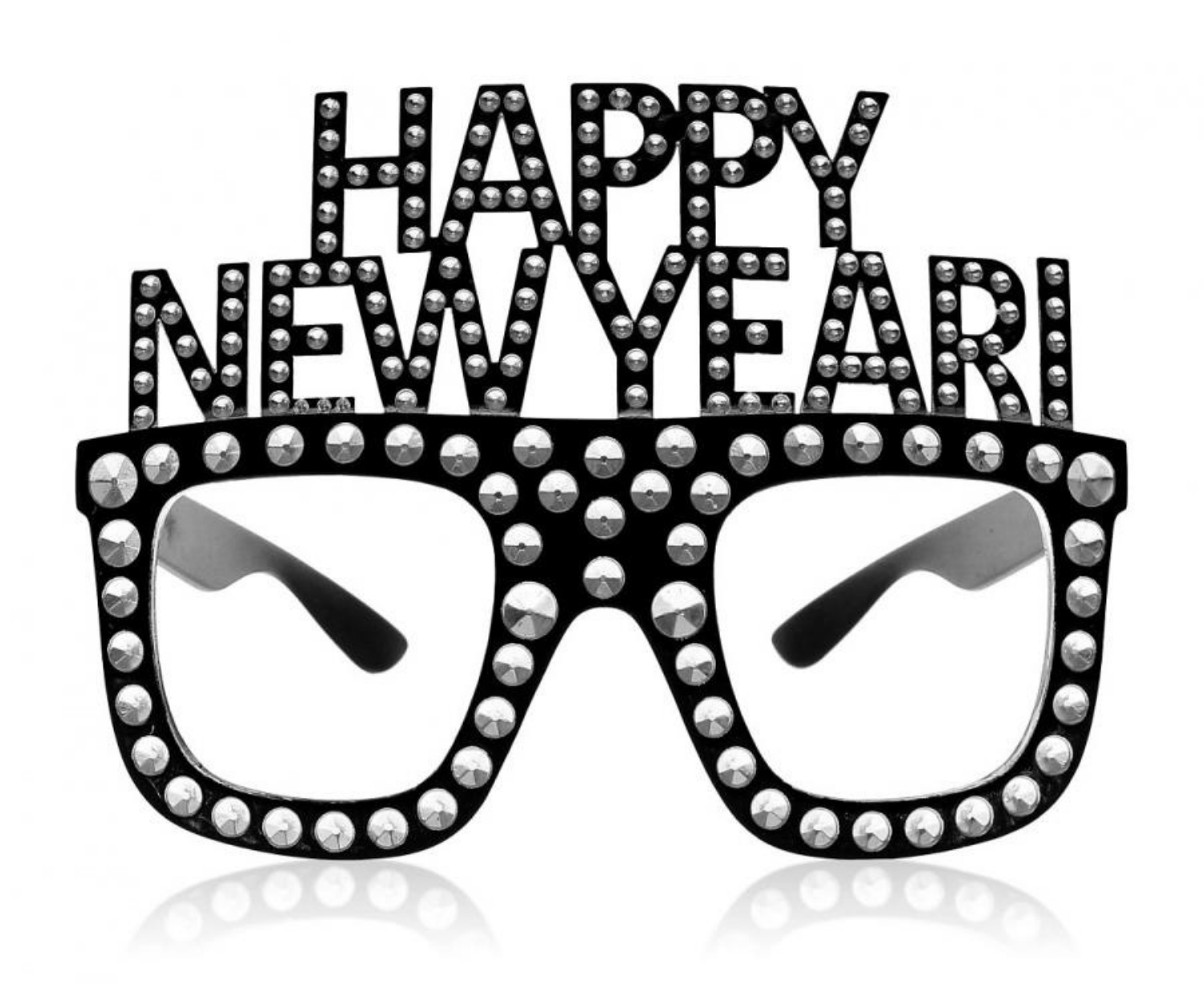 Levně Plastové brýle - diamant - Happy New Year