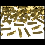 Obrázek z Vystřelovací konfety zlaté - 60 cm 