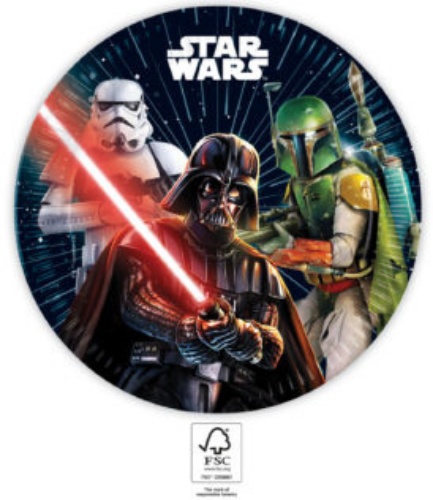 Levně EKO Papírové talíře Star Wars - Galaxie 23 cm - 8 ks
