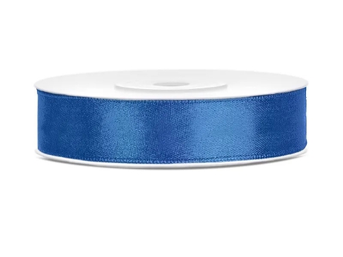 Levně Saténová stuha modrá 12 mm x 25 m