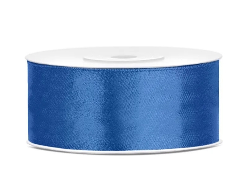 Levně Saténová stuha modrá 25 mm x 25 m