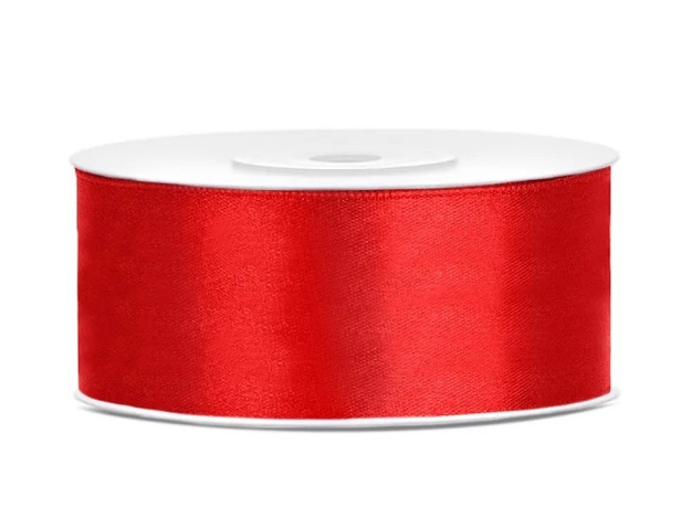 Picture of Satin ribbon red – 25 mm × 25 m