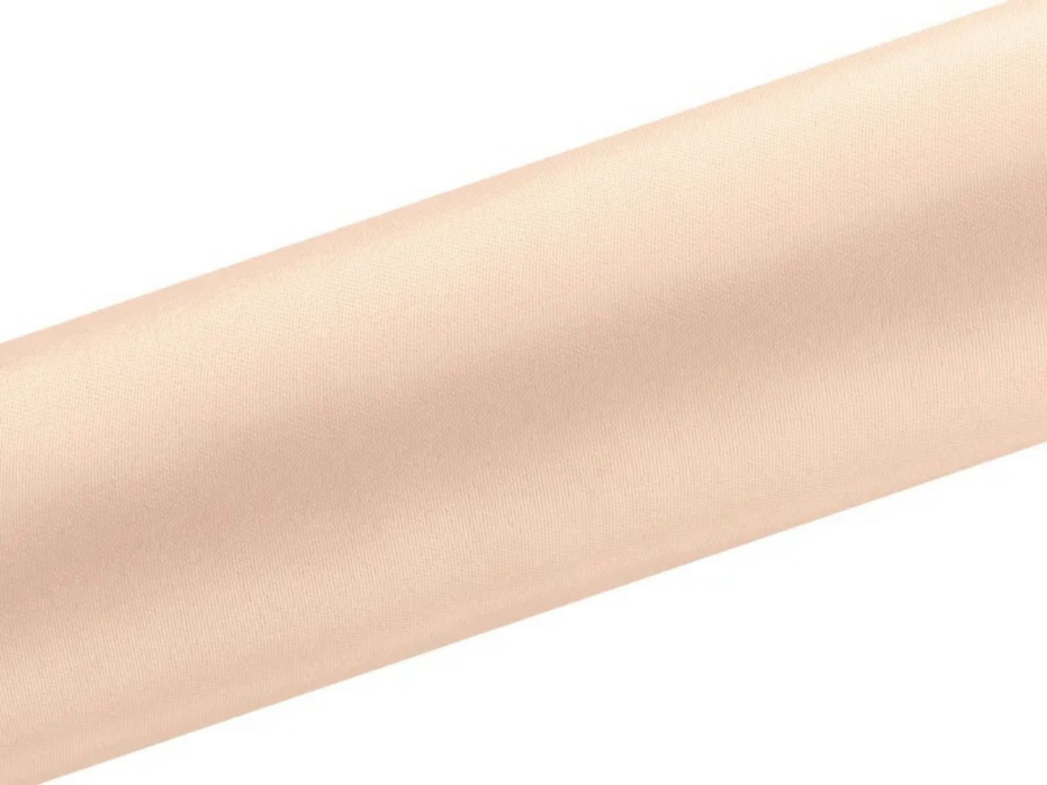 Satén v roli úzký světle broskvový 16 cm x 9 m