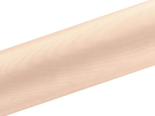 Levně Satén v roli úzký světle broskvový 16 cm x 9 m
