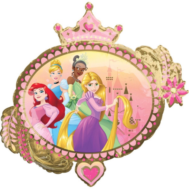 Obrázek z Foliový balonek ovál - Disney princess 86 x 81 cm 