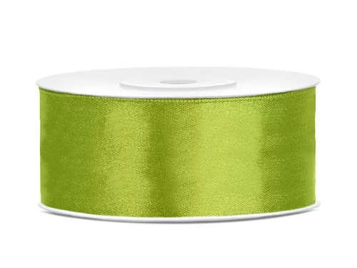 Levně Saténová stuha zelené jablko 25 mm x 25 m