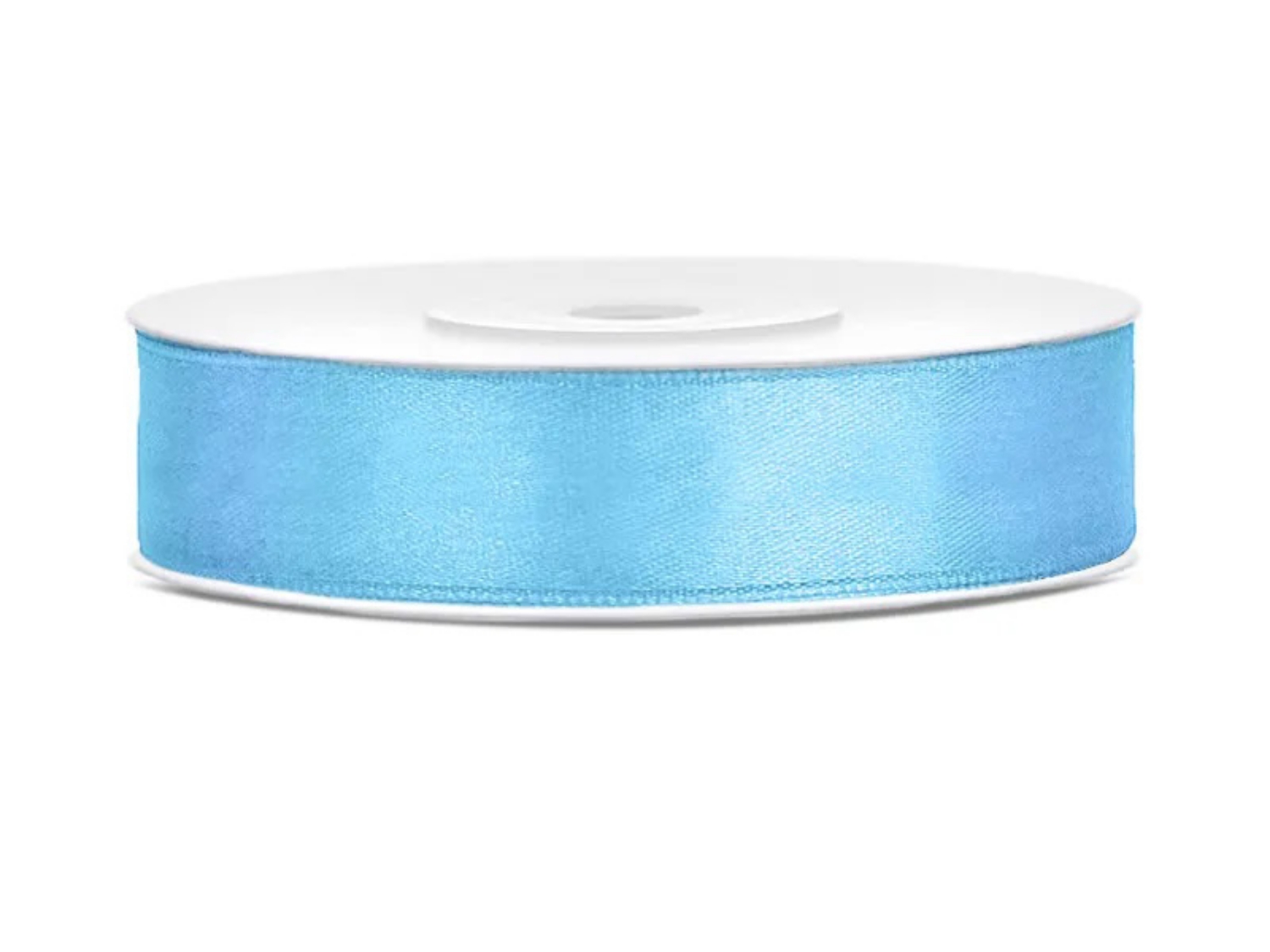Levně Saténová stuha azurová – světle modrá 12 mm x 25 m