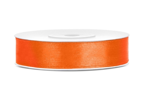 Levně Saténová stuha oranžová – 12 mm × 25 m