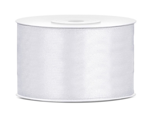 Levně Saténová stuha bílá 38 mm x 25 m