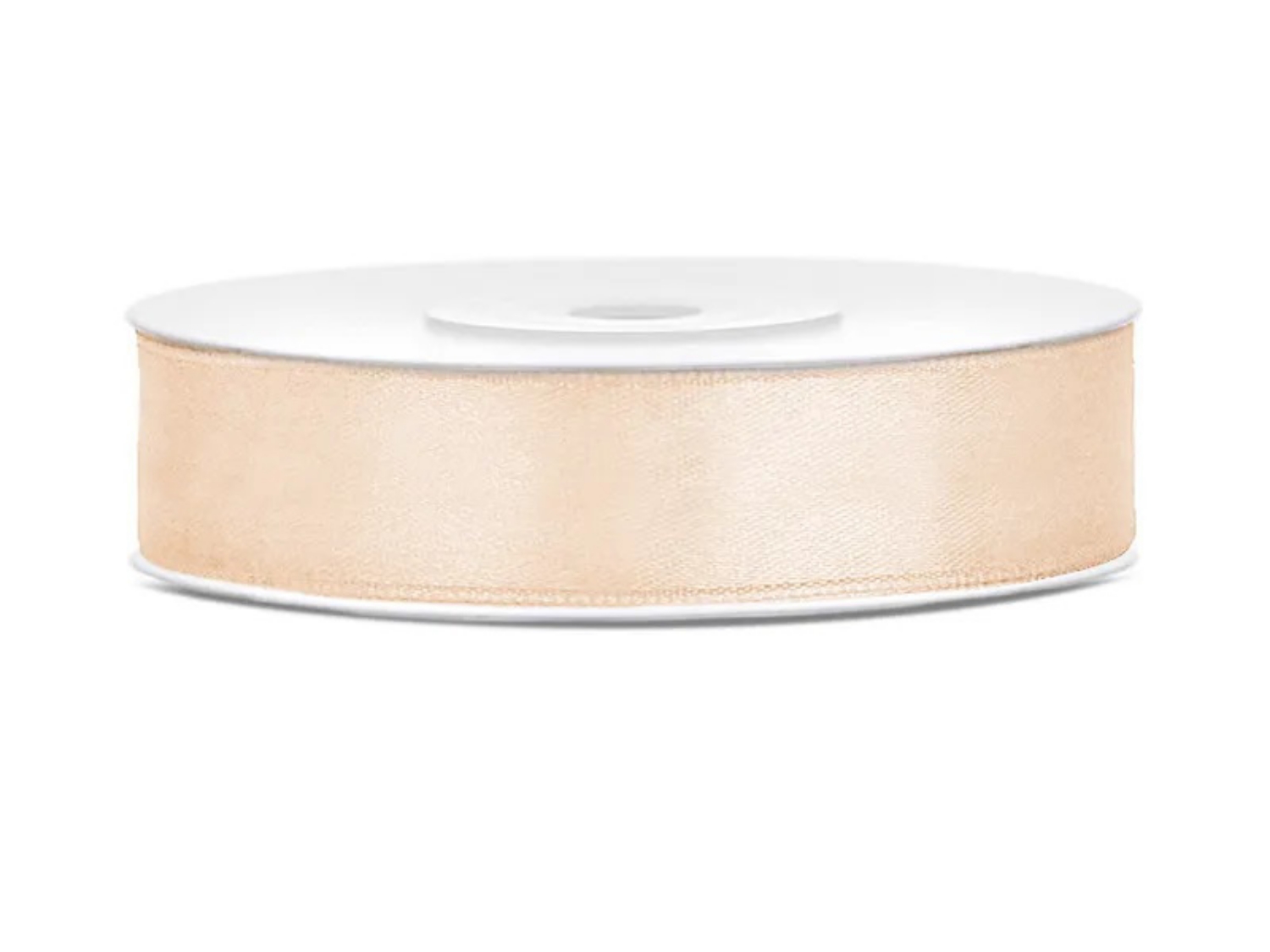 Levně Saténová stuha krémová 12 mm x 25 m