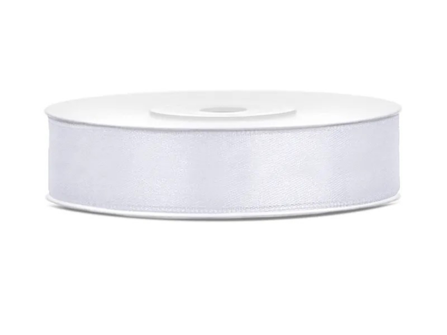 Levně Saténová stuha bílá 12 mm x 25 m