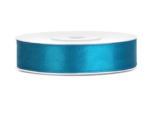 Levně Saténová stuha tyrkysová 12 mm x 25 m