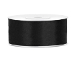 Obrázek Saténová stuha černá – 25 mm × 25 m
