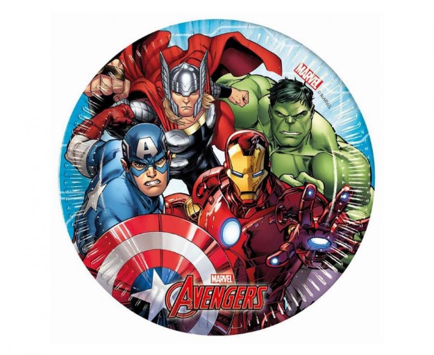 Obrázek z EKO Papírové talířky Mighty Avengers 20 cm - 8 ks 