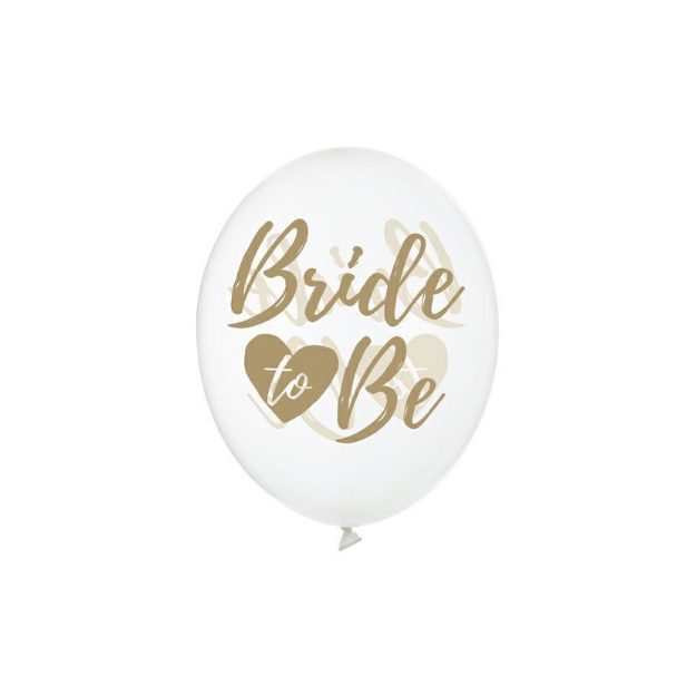 Obrázek z Latexový balonek s potiskem Bride to be - transparentní 