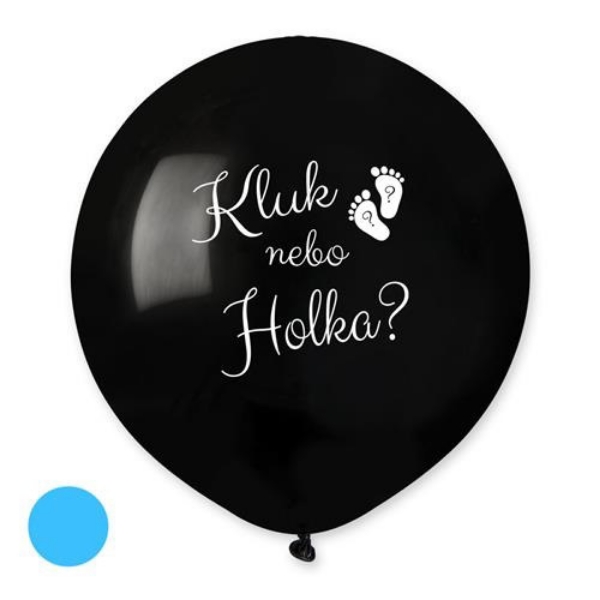 Balonek Kluk nebo holka? CZ, 48 cm - modré konfety
